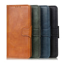 For Samsung Galaxy S21 FE Mirren Crazy Horse Texture Horizontal Flip Leather Case with Holder & Card Slots & Wallet(Blue)