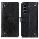 For Samsung Galaxy S21 FE Copper Buckle Nappa Texture Horizontal Flip Leather Case with Holder & Card Slots & Wallet(Black)