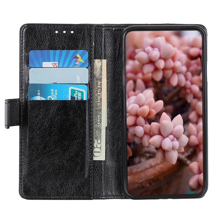 For Samsung Galaxy S21 FE Copper Buckle Nappa Texture Horizontal Flip Leather Case with Holder & Card Slots & Wallet(Black)