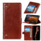 For Samsung Galaxy S21 FE Copper Buckle Nappa Texture Horizontal Flip Leather Case with Holder & Card Slots & Wallet(Brown)