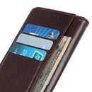 For Samsung Galaxy S21 FE Copper Buckle Nappa Texture Horizontal Flip Leather Case with Holder & Card Slots & Wallet(Coffee)