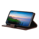 For Samsung Galaxy S21 FE Copper Buckle Nappa Texture Horizontal Flip Leather Case with Holder & Card Slots & Wallet(Coffee)