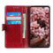 For Samsung Galaxy S21 FE Copper Buckle Nappa Texture Horizontal Flip Leather Case with Holder & Card Slots & Wallet(Wine Red)