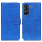 For Samsung Galaxy S21 FE Crocodile Texture Horizontal Flip Leather Case with Holder & Card Slots & Wallet(Blue)