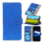 For Samsung Galaxy S21 FE Crocodile Texture Horizontal Flip Leather Case with Holder & Card Slots & Wallet(Blue)