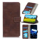 For Samsung Galaxy S21 FE Crocodile Texture Horizontal Flip Leather Case with Holder & Card Slots & Wallet(Brown)