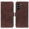 For Samsung Galaxy S21 FE Crocodile Texture Horizontal Flip Leather Case with Holder & Card Slots & Wallet(Brown)
