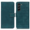 For Samsung Galaxy S21 FE Crocodile Texture Horizontal Flip Leather Case with Holder & Card Slots & Wallet(Dark Green)