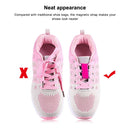 Magnetic Shoelace Buckle Non Binding Shoe Lace Accessories, Size:S (Below 230mm)(Grey)