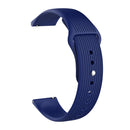 20mm Universal Vertical Grain Reverse Buckle Watch Band(Blue)