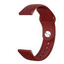 20mm Universal Vertical Grain Reverse Buckle Watch Band(Dark Red)