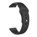 20mm Universal Vertical Grain Reverse Buckle Watch Band(Black)