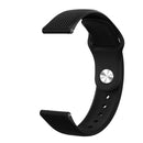 20mm Universal Vertical Grain Reverse Buckle Watch Band(Black)