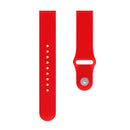 20mm Universal Vertical Grain Reverse Buckle Watch Band(Red)