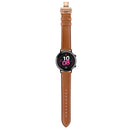 20mm Universal Butterfly Buckle Leather Watch Band, Style:Rose Gold Buckle(Brown)