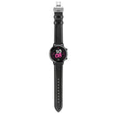 20mm Universal Butterfly Buckle Leather Watch Band, Style:Silver Buckle(Black)
