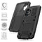 For Samsung Galaxy A32 4G R-JUST Waterproof Shockproof Dustproof Metal + Silicone Protective Case with Holder(Black)