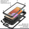 For Samsung Galaxy A32 4G R-JUST Waterproof Shockproof Dustproof Metal + Silicone Protective Case with Holder(Black)