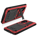 For Samsung Galaxy A32 4G R-JUST Waterproof Shockproof Dustproof Metal + Silicone Protective Case with Holder(Red)