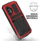 For Samsung Galaxy A32 4G R-JUST Waterproof Shockproof Dustproof Metal + Silicone Protective Case with Holder(Red)