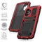 For Samsung Galaxy A32 4G R-JUST Waterproof Shockproof Dustproof Metal + Silicone Protective Case with Holder(Red)