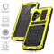 For Samsung Galaxy A32 4G R-JUST Waterproof Shockproof Dustproof Metal + Silicone Protective Case with Holder(Yellow)