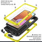 For Samsung Galaxy A32 4G R-JUST Waterproof Shockproof Dustproof Metal + Silicone Protective Case with Holder(Yellow)