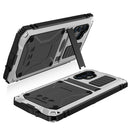 For Samsung Galaxy A32 4G R-JUST Waterproof Shockproof Dustproof Metal + Silicone Protective Case with Holder(Silver)