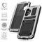For Samsung Galaxy A32 4G R-JUST Waterproof Shockproof Dustproof Metal + Silicone Protective Case with Holder(Silver)