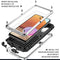For Samsung Galaxy A32 4G R-JUST Waterproof Shockproof Dustproof Metal + Silicone Protective Case with Holder(Silver)