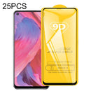 For OPPO A74 5G / A74 4G 25 PCS 9D Full Glue Full Screen Tempered Glass Film