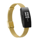 For Fitbit Inspire / Inspire HR / Ace 2 Double Insurance Buckle Milanese Watch Band(Gold)