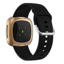 For Fitbit Versa 3 Silicone Watch Band(Black)