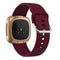 For Fitbit Versa 3 Silicone Watch Band(Wine Red)