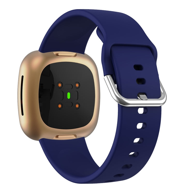 For Fitbit Versa 3 Silicone Watch Band(Dark Blue)