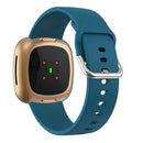 For Fitbit Versa 3 Silicone Watch Band(Dark Green)
