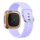 For Fitbit Versa 3 Silicone Watch Band(Lavender Purple)