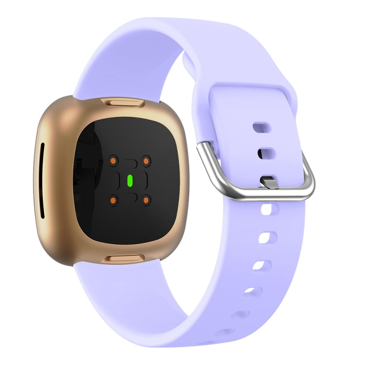 For Fitbit Versa 3 Silicone Watch Band(Lavender Purple)