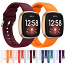 For Fitbit Versa 3 Silicone Watch Band(Black)