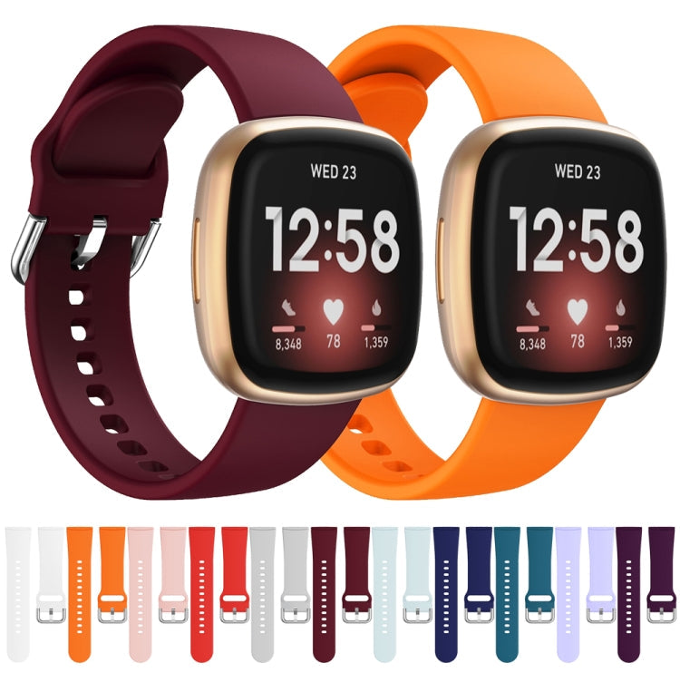 For Fitbit Versa 3 Silicone Watch Band(Lavender Purple)
