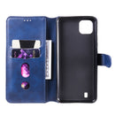 For OPPO Realme C20 Classic Calf Texture PU + TPU Horizontal Flip Leather Case with Holder & Card Slots & Wallet(Blue)