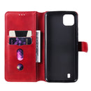 For OPPO Realme C20 Classic Calf Texture PU + TPU Horizontal Flip Leather Case with Holder & Card Slots & Wallet(Red)