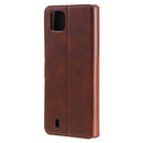 For OPPO Realme C20 Classic Calf Texture PU + TPU Horizontal Flip Leather Case with Holder & Card Slots & Wallet(Brown)