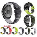For Garmin Fenix 6 Two-color Silicone Round Hole Quick Release Watch Band(Blue White)