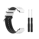 For Garmin Approach S2 / S4 Two-color Silicone Watch Band(White Black)
