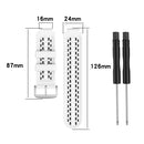 For Garmin Approach S2 / S4 Two-color Silicone Watch Band(White Black)