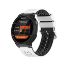 For Garmin Approach S2 / S4 Two-color Silicone Watch Band(White Black)