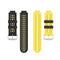 For Garmin Approach S2 / S4 Two-color Silicone Watch Band(Black Yellow)