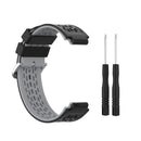 For Garmin Approach S2 / S4 Two-color Silicone Watch Band(Black Grey)