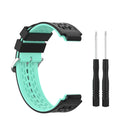 For Garmin Approach S2 / S4 Two-color Silicone Watch Band(Black Mint Green)